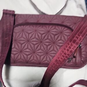 Elegant Burgundy Quilted Handbag